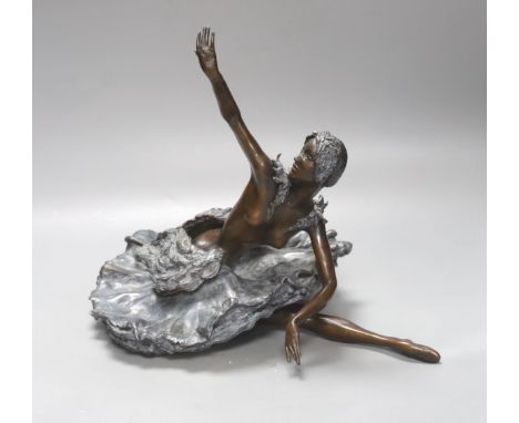   Tom Merrifield, a bronze of a ballet dancer, 28cm tall