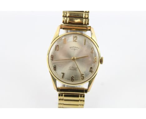 Vintage Rotary Gold Tone Watch Movement - Hand-Wind WORKING - Running In Vintage Condition Signs Of Use &amp; Wear See Photog