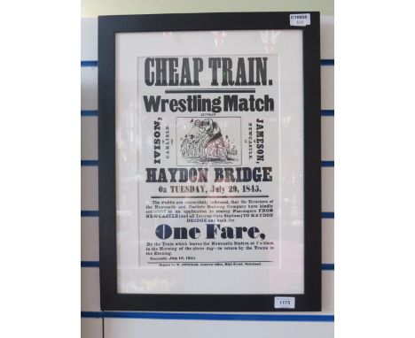  Framed Under Glass Reproduction Victorian Railway poster. We cannot post this item. Courier or Collection only. 