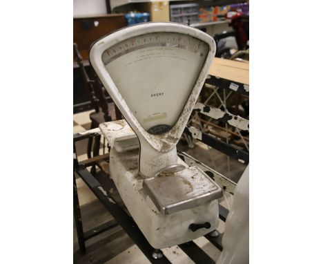 Large Pair of Avery Grocers Scales.  25 inches tall. Heavy item not suitable for postage. Courier or Collection only please. 