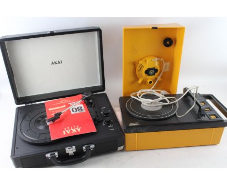 Portable Record Players Inc Vintage &amp; Modern UNTESTED Item in previously owned condition Signs of wear and use in places 
