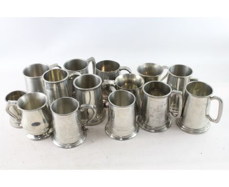 Vintage Pewter &amp; Silver Plate Cups Goblets Joblot 5460g Inc Hammer Textured Etc Items are in vintage condition Signs of a