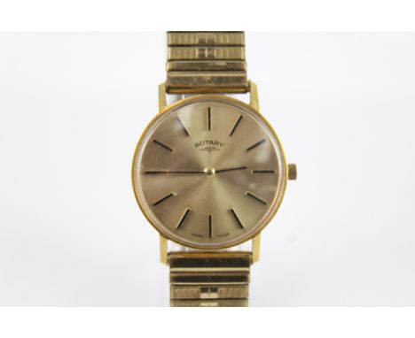 Vintage Rotary Gold Tone Watch Movement - Hand-Wind WORKING - Running In Vintage Condition Signs Of Use &amp; Wear See Photog