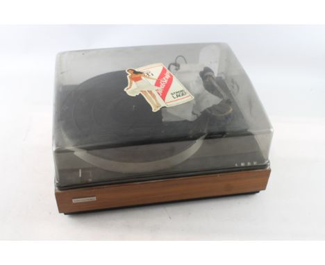 Vintage L.E.A.K Truspeed Record Player Turntable w/ Red Stripe Sticker UNTESTED Item in previously owned condition Signs of w