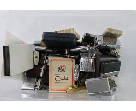 Pocket Lighters Joblot Inc Vintage, Gold Plated, Sunflower, Etc UNTESTED In vintage condition Signs of age &amp; wear Please 