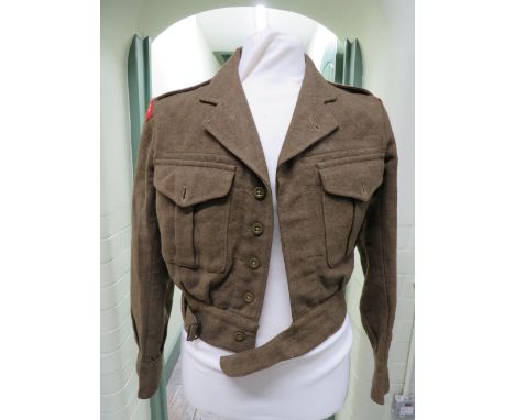 Early 1950's Era Serge Battle Dress Jacket and Trouses in size 4 plus a Similar Battle Dress Blouse (size 5)  Insignia to sho