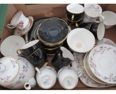 Selection of China cups and saucers by Royal Crown Staffordshire and Dakin. Not Suitable for Postage.  Collection or Courier 