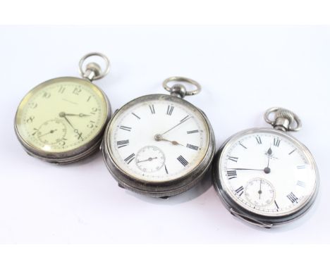 Mixed Grade Silver Cased Pocket Watch Movement - Mechanical SPARES &amp; REPAIRS In Vintage Condition Signs Of Use &amp; Wear