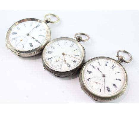 Mixed Grade Silver Cased Pocket Watch Movement - Mechanical SPARES &amp; REPAIRS In Vintage Condition Signs Of Use &amp; Wear