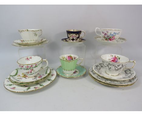 Royal Crown derby cabinet trios, cups and saucers.