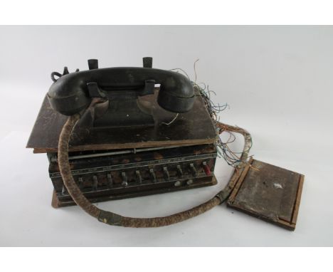 Vintage Dictograph Wooden &amp; Bakelite Intercom System ORNAMENTAL/SPARES/REPAIRS Item in previously owned condition Signs o