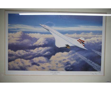 Framed and Mounted Under glass Ltd Edition Print by Stephen Brown 'Concorde, Pride of Britain'   56/500.  Signed by Artist.  