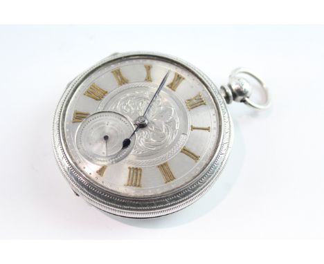 925 Silver John Forrest Pocket Watch Movement - Key-Wind WORKING - Running In Vintage Condition Signs Of Use &amp; Wear See P