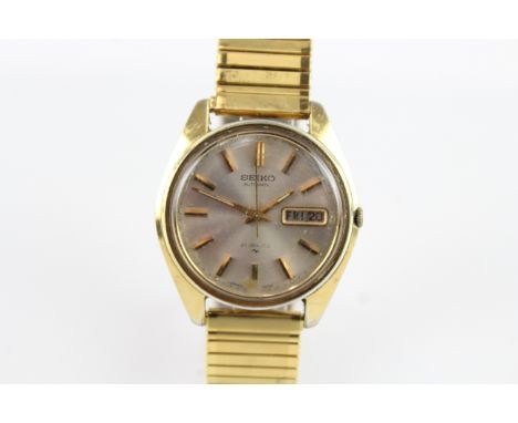 Vintage Seiko Gold Tone Watch Movement - Automatic WORKING - Running In Vintage Condition Signs Of Use &amp; Wear See Photogr