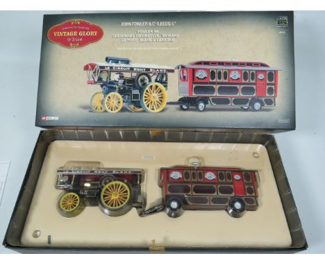 Corgi Showmans Steam Tractor and Caravan Gift set.  Boxed and as new. See photos. 