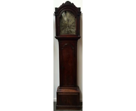 A late 18th Century Oak Cased 8 Day Longcase Clock, Robert Davy - Aylsham, the case with arched hood and long plain trunk doo