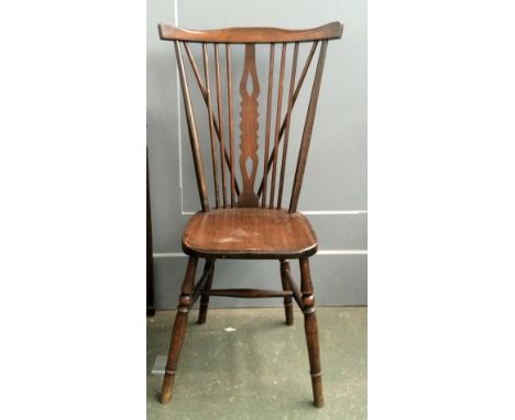 An early 20th century Windsor style stick back chair