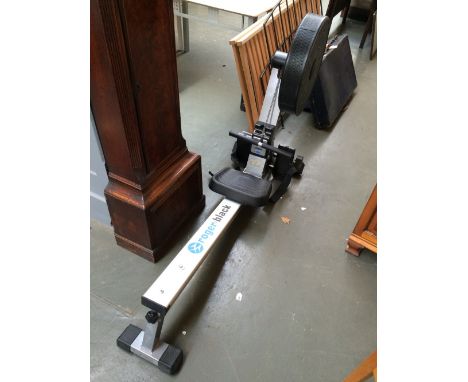 A Roger Black 'Air Rower' rowing machine, about four years old with little use, user manual included