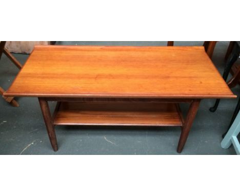 A G-Plan mid-century teak coffee table with under shelf