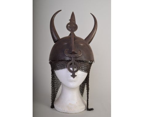 Military interest: a copy of an Indo-Persian Kulah-Khud helmet