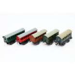 5 Bub Personen-/Güterwagen, Spur 0, tw LS, Alterungs- und Gebrauchsspuren, Z 3