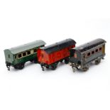 3 Märklin Personen/Güterwagen, 1722, 1723 und 1874, Spur 0, LS, Z 3-4