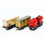 3 JEP Güterwagen, Spur 0, tw LS und Alterungsspuren, L 17, sonst noch Z 2-3