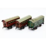 3 Kraus Personen-/Gepäckwagen, Spur 0, LS und Alterungsspuren, Z 3