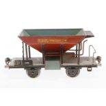 Märklin Schotterwagen 1767, Spur 1, HL, Achslager nachlackiert, LS tw ausgeb., gealterter Lack, L