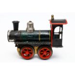 Bing B-Dampflok 9042, Spur 0, uralt, HL, ohne Tender, Uhrwerk def., tw rest. und ergänzt, als