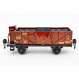Märklin offener Güterwagen 1771, mit BRH, Spur 0, CL, LS und Alterungsspuren, L 18,5, Z 3