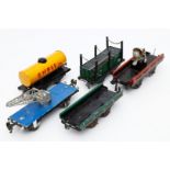 5 Güterwagen, Spur 0, darunter Bub und Erno, tw LS, Z 3