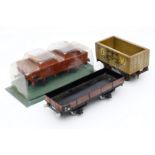 3 Wagen Spur 0, tw Bing, tw Kunststoff, Lagerspuren, LS/RS, 2 Puffer fehlen, Z 3