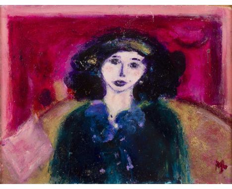 Colette-Maggie Brandon Jones (20th Century)Portrait of a lady, 1997signed (lower right)oil on board16.5 x 21cm. 