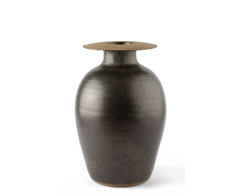 David Lloyd-Jones (1928-1994)Vasedark glazeimpressed potter's seal35cm high.