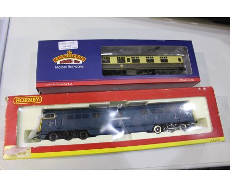 Hornby Model Railways OO gauge Western Ranger engine together with BR MK1 FK coach first corridor chocolate and cream (weathe