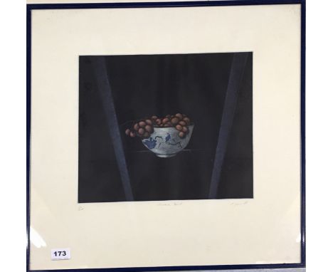A framed limited edition 66 / 200 lithograph entitled 'Chinese Bowl', frame size 56cm x 54cm.