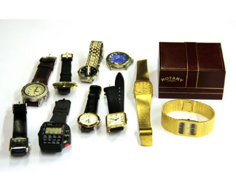 A quantity of mixed watches including a 1970's gents Rotary wristwatch.
