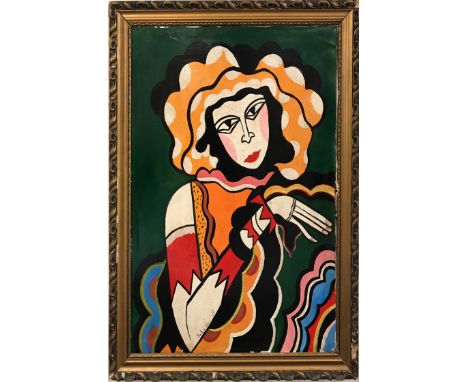 Hugo Scheiber (Hungarian 1873-1950) gilt framed oil on canvas of a lady's portrait, signed Scheiber . H on the lady's arm, 71
