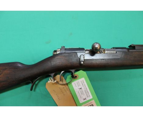 A Kropatschek 8mm x 60R model 1886 bolt action rifle by Steyr, S/No.11931, in overall good condition with very good bores, 8m