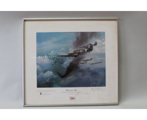 'Hurricane Mk I' limited edition print, signed by the artist Frank Wootton, also signed by Wing Commander R.R.Stanford-Tuck D