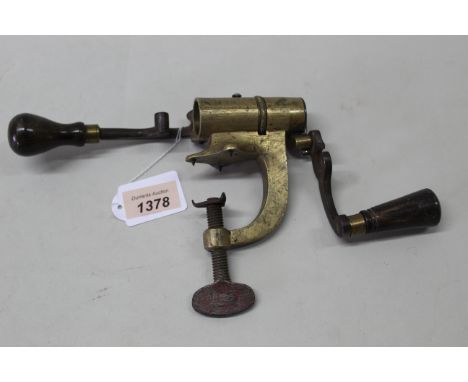 A 'bench' 12 bore reloading tool marked G &amp; J W Hawksley's Patent 12