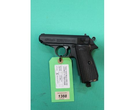A Walther PPK/S CO2 air pistol by Umarex with its original box, as a post 1939 air weapon the restrictions of the Crime Reduc