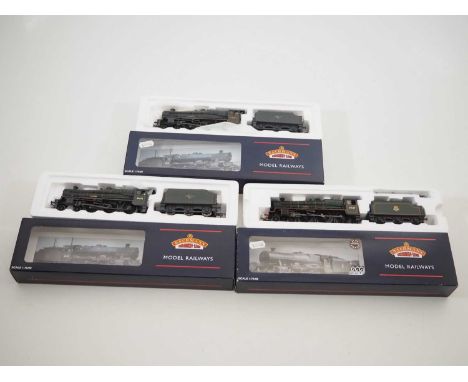 A group of BACHMANN OO gauge Jubilee Class steam locos, all professionally renumbered and renamed as 'Raleigh', 'Agamemnon' a