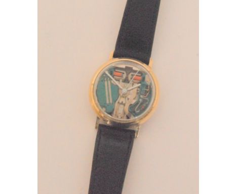 Bulova - A 1960s Bulova Accutron Spaceview 214H tuning fork gentleman's wristwatch with later replacement glass and white han
