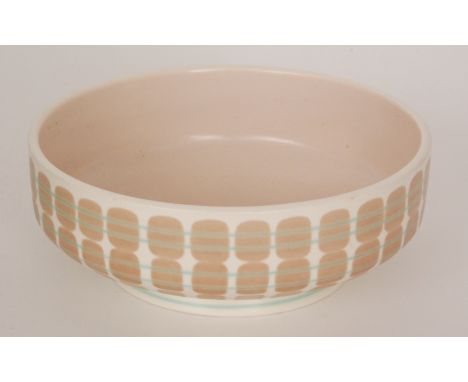 Poole Pottery - A Freeform PQB pattern shallow footed shape 682 bowl, printed marks, diameter 22.5cm