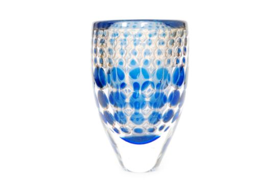 Ingeborg Lundin Orrefors A Post War Ariel Glass Vase Circa