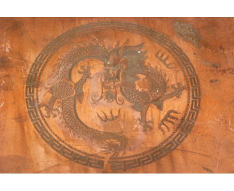 Daisy Makeig-Jones - A 1920s copper plate lithograph etched with two Celestial Dragon designs to be used on a coffee cup and 