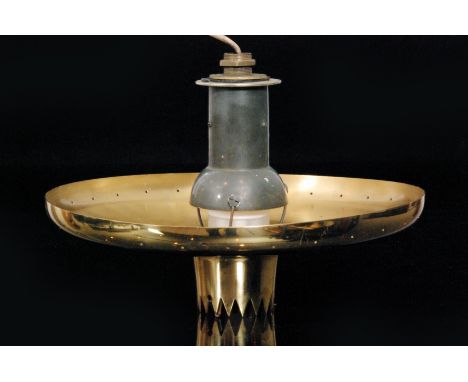 Attributed to Paavo Tynell (1890-1973) - A set of eleven 1950s brass ceiling lights with pierced holes, each of circular form