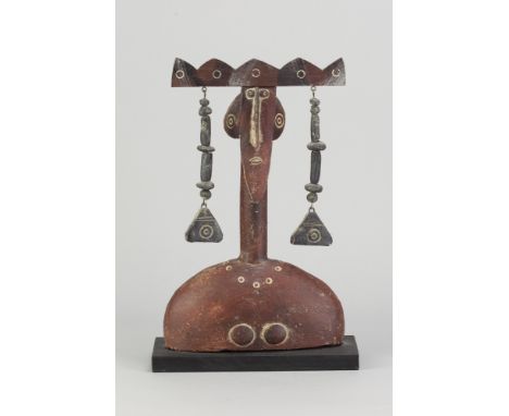 JOHN MALTBY (1936-2020); 'Queen', a stoneware sculpture on wooden base, impressed M mark and inscribed title and signature, h